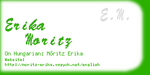 erika moritz business card